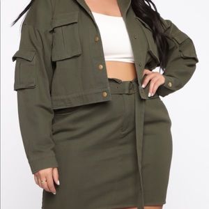 Jenna Denim Skirt Set- Fashion Nova